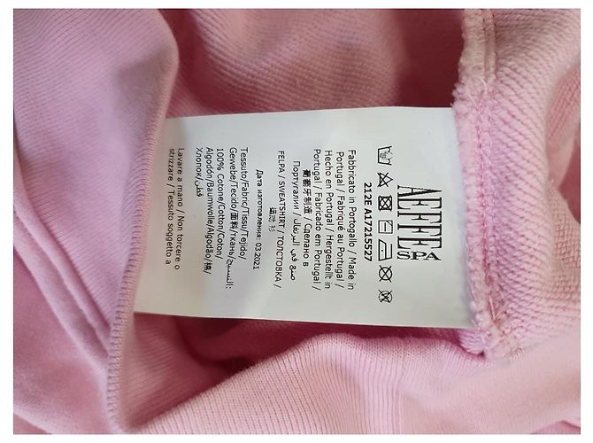 Sudadera Moschino Couture en algodón rosa Castaño - vista 12