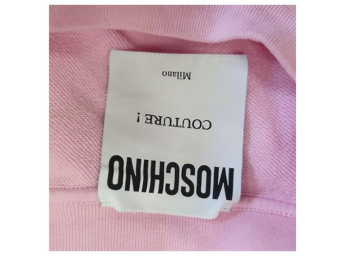 Sudadera Moschino Couture en algodón rosa Castaño - vista 9