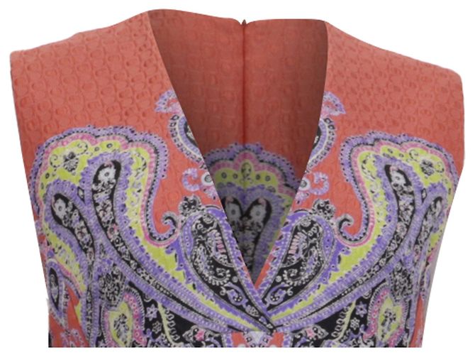 Abito a trapezio senza maniche con scollo a V Etro in poliammide multicolore - vista 2
