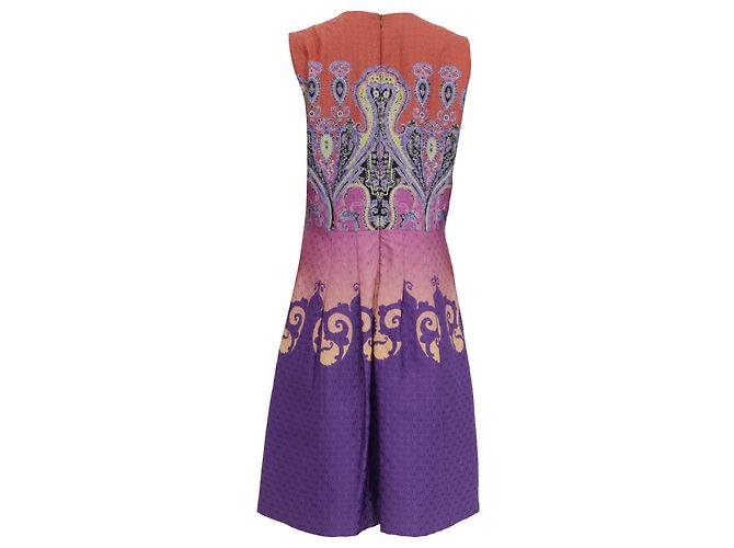Abito a trapezio senza maniche con scollo a V Etro in poliammide multicolore - vista 4