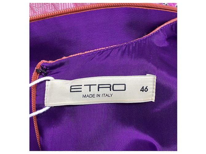 Abito a trapezio senza maniche con scollo a V Etro in poliammide multicolore - vista 5