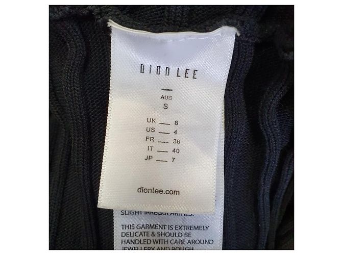 Autre Marque Top a canotta Dion Lee Central Chain in viscosa nera Nero - vista 7