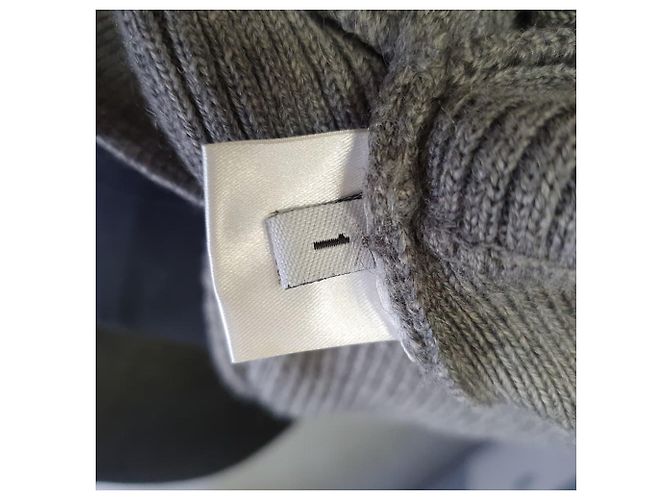 Alexandre Vauthier Kurzpullover aus geripptem Strick in Grau Wolle - Ansicht 11