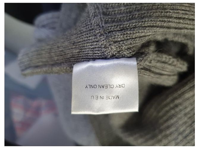 Alexandre Vauthier Kurzpullover aus geripptem Strick in Grau Wolle - Ansicht 14