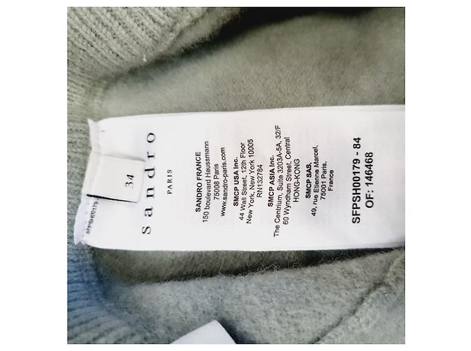Mini shorts de malha Sandro em lã cinza - vista 7