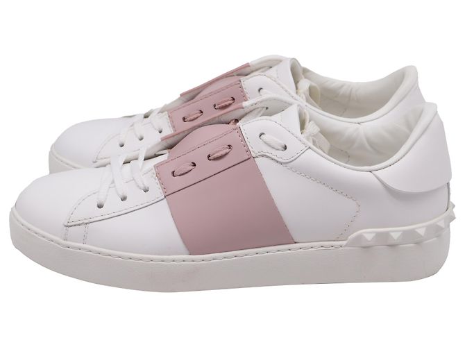 Valentino Garavani Sneakers basse Rockstud Valentino in pelle bianca Bianco - vista 5
