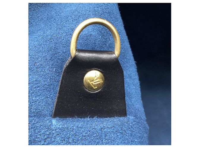 Bolsa de ombro Louis Vuitton Bi Color Petite Noe em couro Epi azul Preto - vista 10