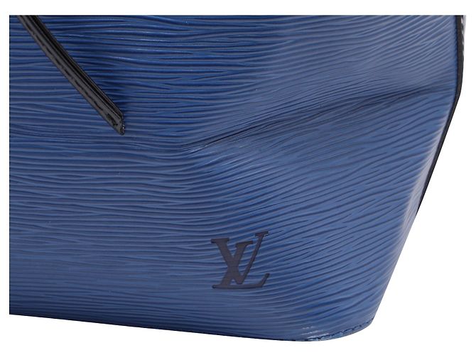 Bolsa de ombro Louis Vuitton Bi Color Petite Noe em couro Epi azul Preto - vista 5