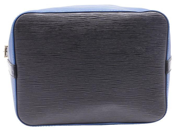 Bolsa de ombro Louis Vuitton Bi Color Petite Noe em couro Epi azul Preto - vista 7