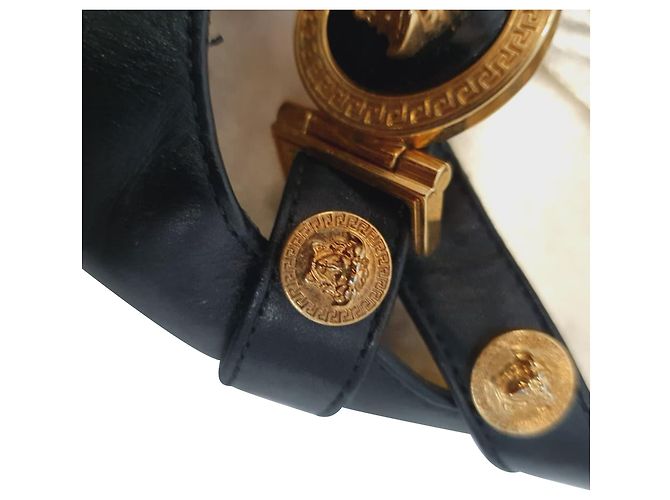 Bailarinas Versace Tribute Logo en piel negra Negro - vista 13