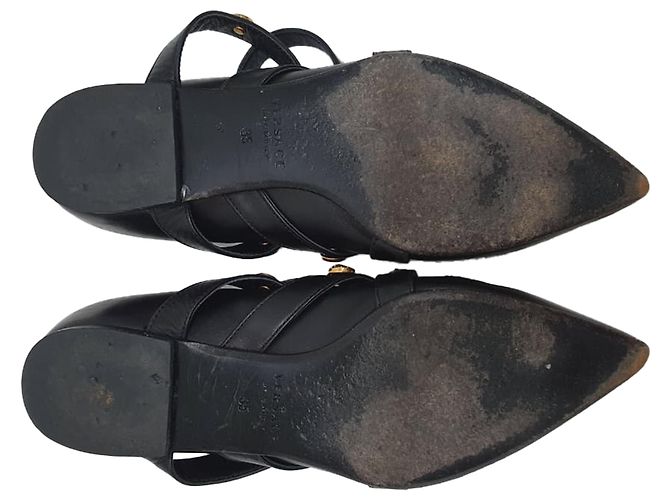 Bailarinas Versace Tribute Logo en piel negra Negro - vista 6