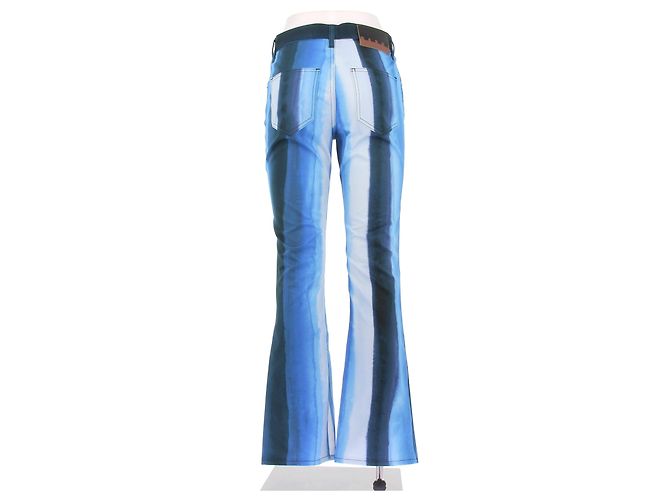 Pantalones Marni azules de algodón Talla 38 - vista 2