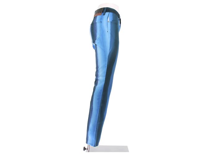Pantalones Marni azules de algodón Talla 38 - vista 3