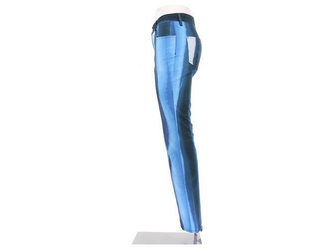 Pantalones Marni azules de algodón Talla 38 - vista 4