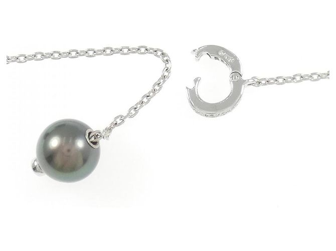 Collana Mikimoto Jewels In Motion in oro bianco Au750, perla nera e diamante Argento - vista 5
