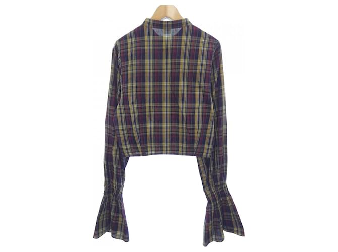 Autre Marque Camisa Elin de algodón Castaño Roja Azul Azul marino - vista 2
