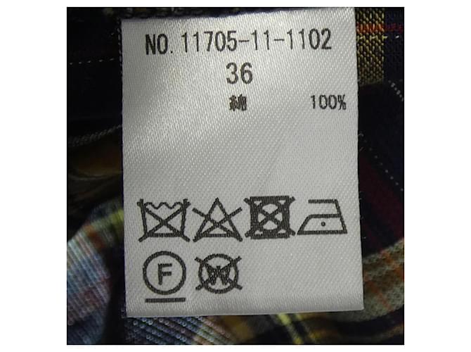 Autre Marque Camisa Elin de algodón Castaño Roja Azul Azul marino - vista 3