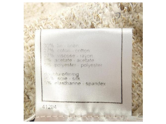 Timeless Chaqueta de lana Chanel beige Talla 42 - vista 3