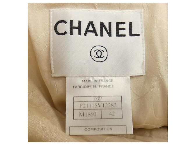 Timeless Chaqueta de lana Chanel beige Talla 42 - vista 4