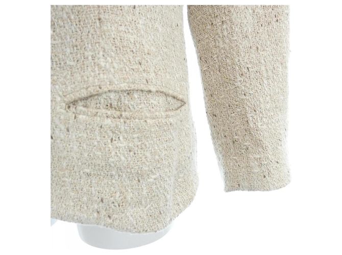 Timeless Chaqueta de lana Chanel beige Talla 42 - vista 6