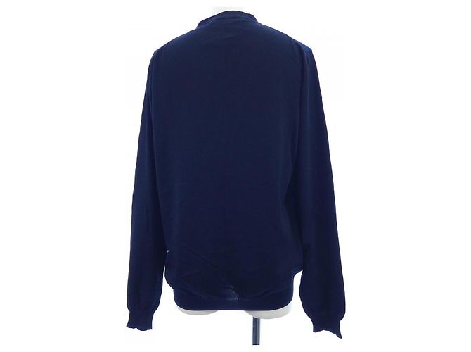 Autre Marque S.T.Dupont Wollstrickjacke Blau Marineblau - Ansicht 2