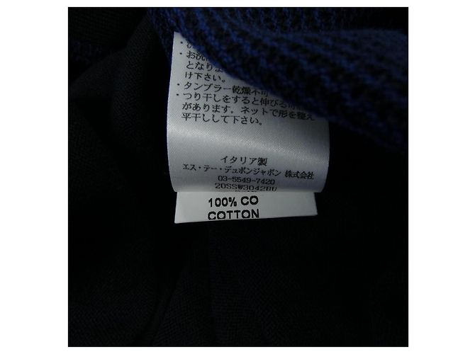 Autre Marque S.T.Dupont Wollstrickjacke Blau Marineblau - Ansicht 3