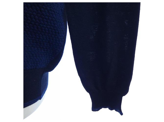 Autre Marque S.T.Dupont Wollstrickjacke Blau Marineblau - Ansicht 6