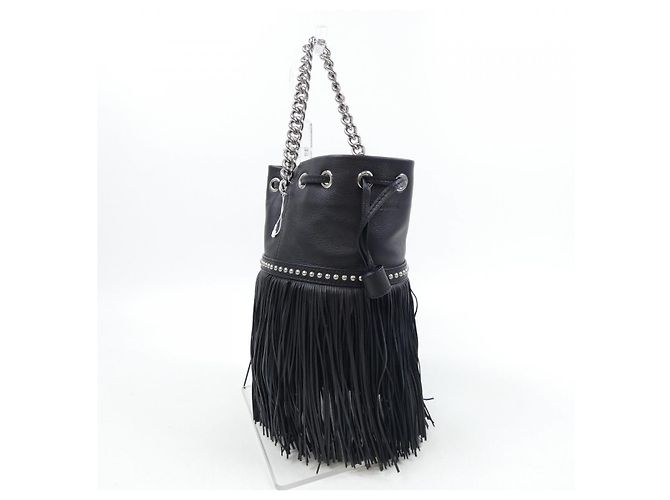 Autre Marque Mini borsa Fringe Carnival J&M DAVIDSON Nero - vista 2
