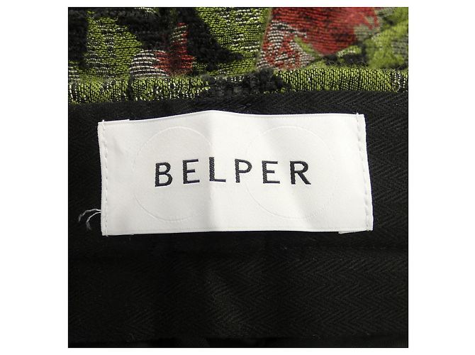 Autre Marque BELPER Hose Schwarz Grün - Ansicht 4