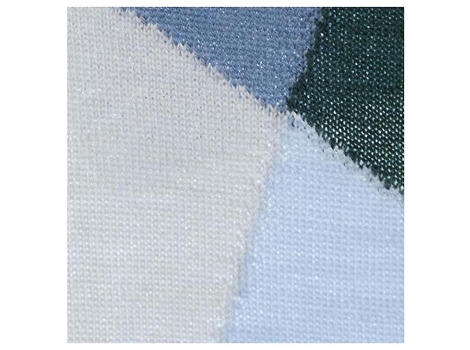 Malha de cashmere e seda Hermès Marrom Azul - vista 7