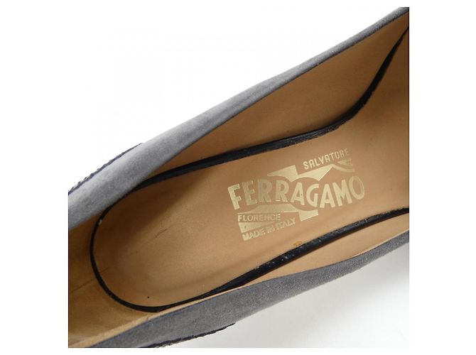 Décolleté Salvatore Ferragamo Marrone Nero - vista 6