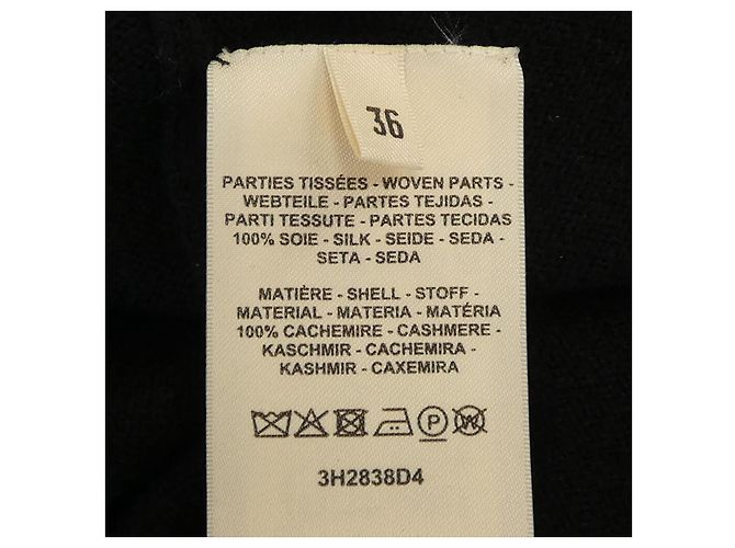 Hermès Hermes Twill Reine Cashmere Kleid Braun Schwarz - Ansicht 3