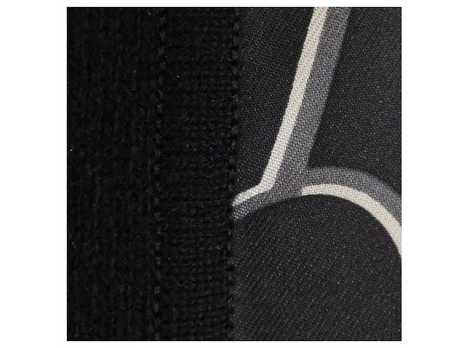 Hermès Hermes Twill Reine Cashmere Kleid Braun Schwarz - Ansicht 8