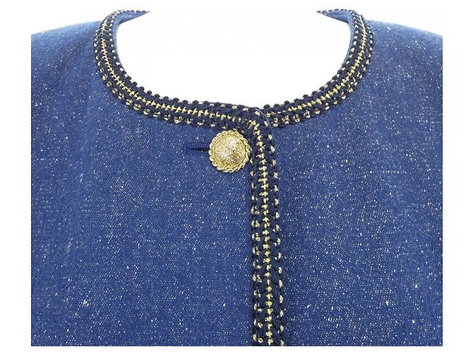 Autre Marque Chaqueta sin cuello Leonard Fashion Azul Azul marino - vista 5
