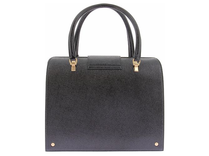 Thom Browne Borsa tote "Mr. Thom" in pelle granulata Nero - vista 3