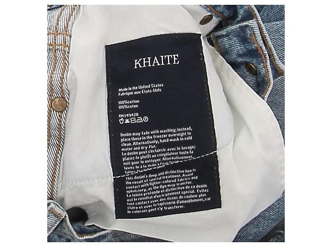 Gonna in denim blu Khaite - vista 6