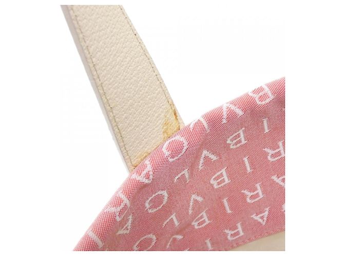 Bulgari Borsa Bvlgari Rosa e Crema in Pelle e Tela Crudo - vista 5