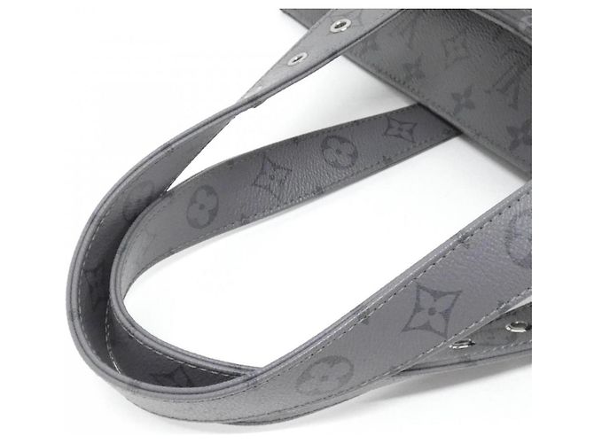 Borsa Louis Vuitton Monogram Eclipse Reverse Cabas Zip GM Nero Grigio - vista 5