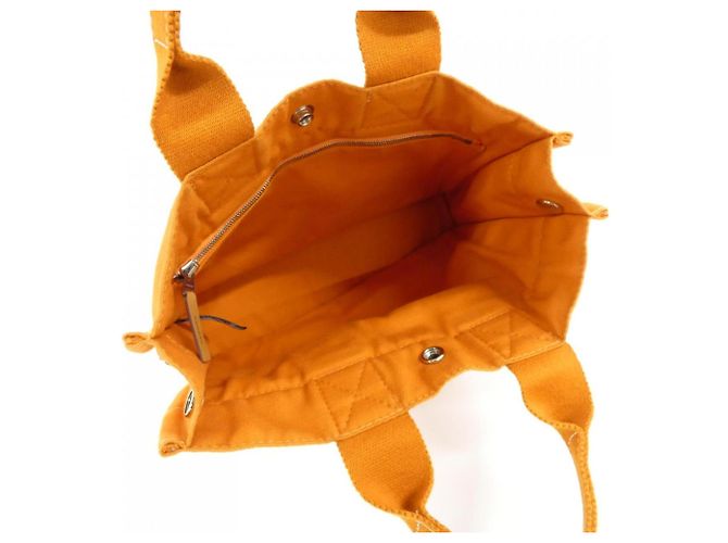 Hermès Sac à main Hermes Deauville PM Orange - vue 6