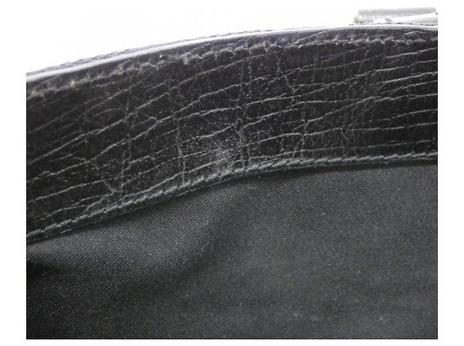 Borsa Gucci 137385 in tela GG e pelle beige e nera Nero - vista 8
