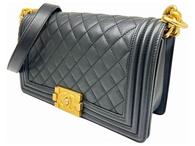 Borsa a Spalla Boy Matelassé Chanel Nero - vista 2