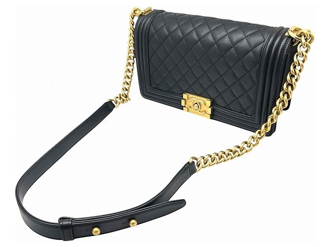Borsa a Spalla Boy Matelassé Chanel Nero - vista 3