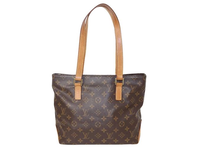 Borsa Tote Cabas Piano Louis Vuitton Marrone Monogramma - vista 3