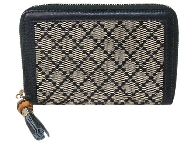 Gucci Diamante Bi-fold Wallet Schwarz Beige - Ansicht 2