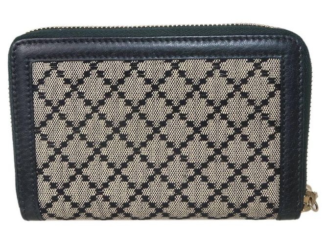 Gucci Diamante Bi-fold Wallet Schwarz Beige - Ansicht 3