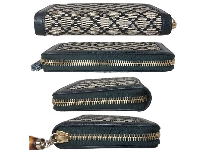Gucci Diamante Bi-fold Wallet Schwarz Beige - Ansicht 4