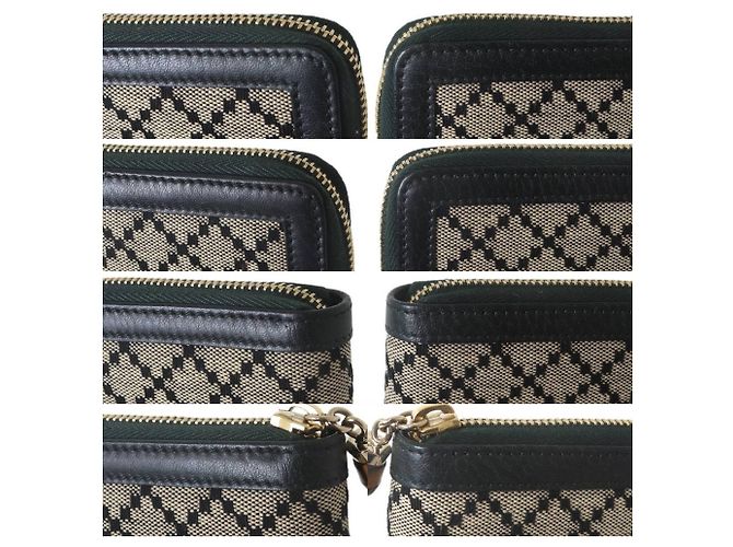 Gucci Diamante Bi-fold Wallet Schwarz Beige - Ansicht 5