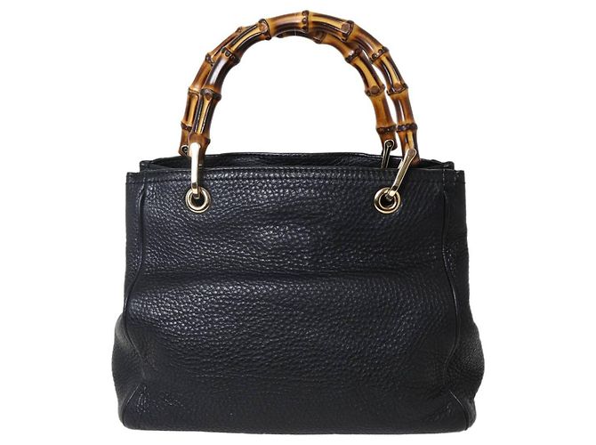 GUCCI Bamboo 2-Way Handtasche/Schultertasche in Schwarz - Ansicht 2