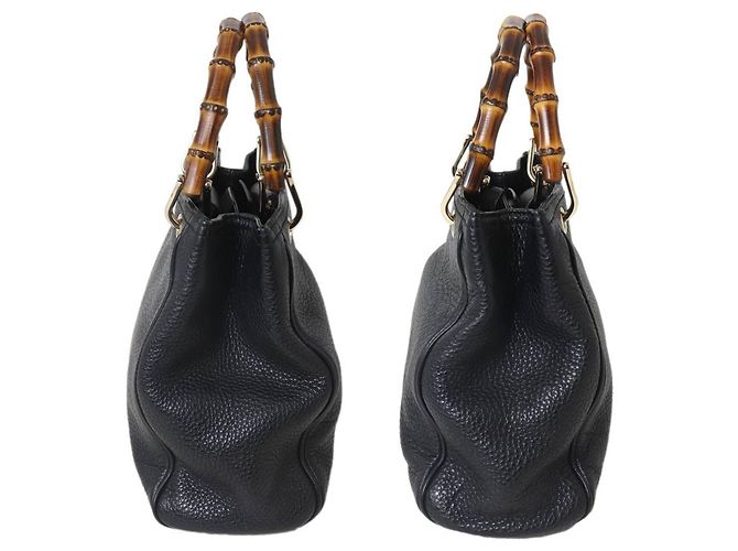 GUCCI Bamboo 2-Way Handtasche/Schultertasche in Schwarz - Ansicht 4