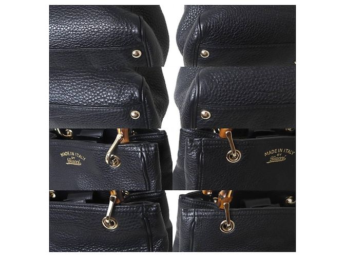 GUCCI Bamboo 2-Way Handtasche/Schultertasche in Schwarz - Ansicht 6